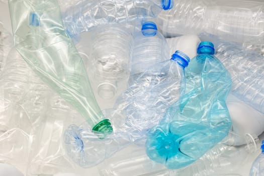 Empty compressed plastic bottles Sorting