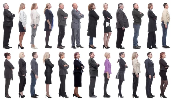 group of successful business people isolated on white background