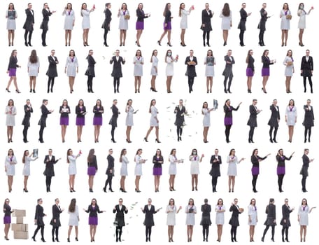 set of images of a woman in full growth. displays many concepts
