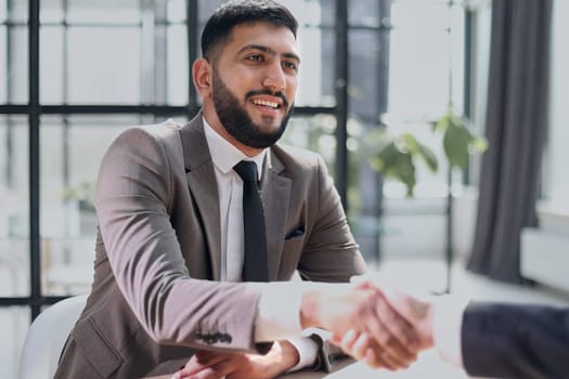 Business handshake and business people