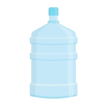 Five gallon water bottle. Big plastic container. Clean mineral drinking water. Vector flat illstration.