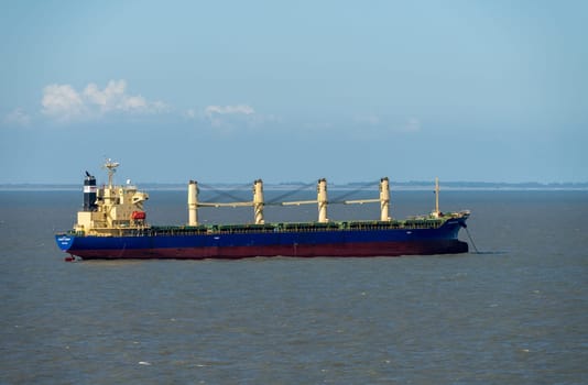 Bahia Blanca, Argentina - 3 February 2023: General cargo and bulk carrier ship Jaunty Jenny at anchor