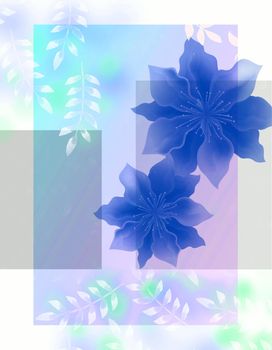 Floral set in vintage style, pastel colors, light background. A set of floral elements for your compositions.