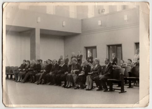 THE CZECHOSLOVAK SOCIALIST REPUBLIC - CIRCA 1970s: Vintage photo shows funeral service.