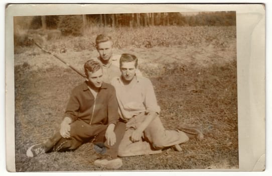 THE CZECHOSLOVAK SOCIALIST REPUBLIC - CIRCA 1960s: A vintage photo shows soldiers in free time.