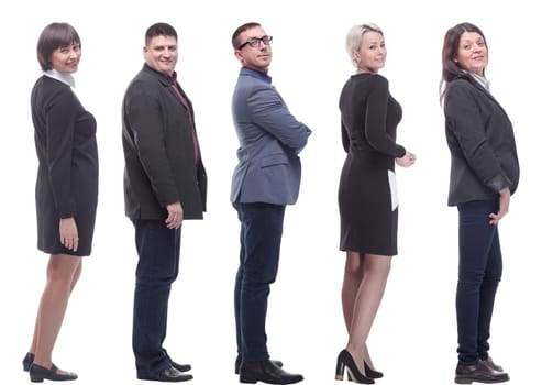 group of successful business people isolated on white background