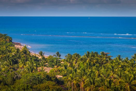 Idyllic Porto Seguro Beach at sunrise in Trancoso, Porto Seguro, BAHIA