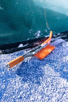 Brush for cleaning the car from snow on car