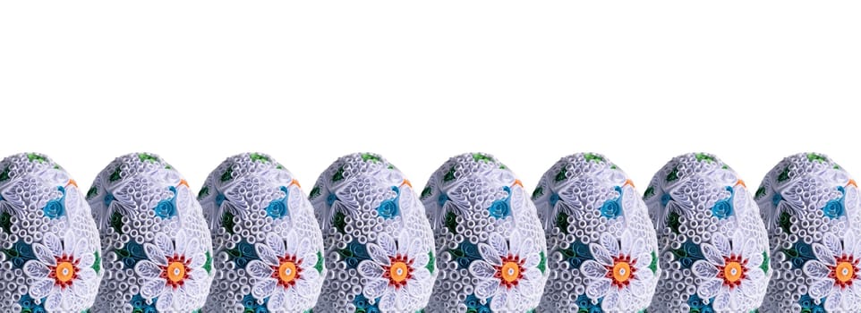 Composition with Easter eggs allowing you to add your own components or inscription. Poor decoration for Easter.