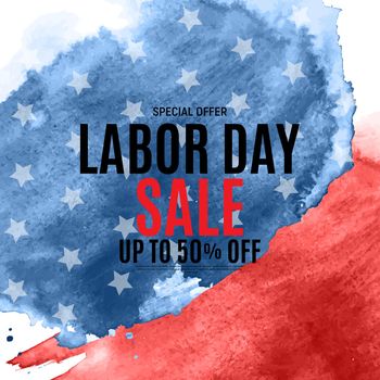 Happy USA Labor Day Sale poster background. Vector illustration EPS10