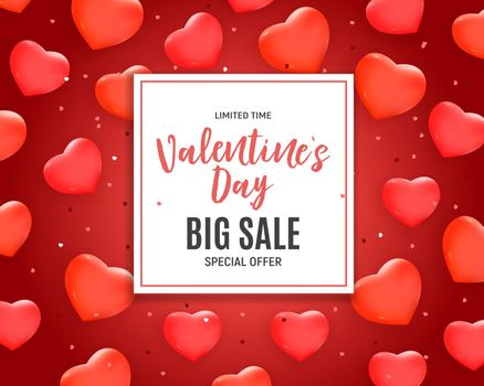 Valentine's Day Love and Feelings Sale Background Design. Vector illustration EPS10