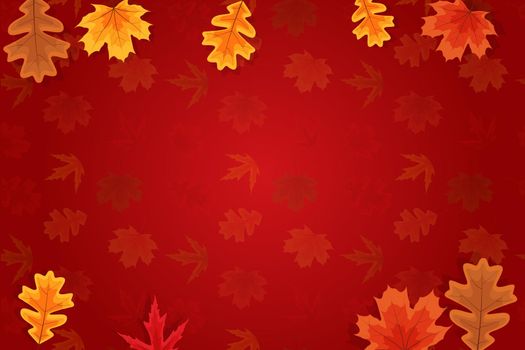 Autumn Natural Leaves Background. Vector Illustration EPS10