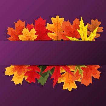 Autumn Natural Leaves Background. Vector Illustration EPS10