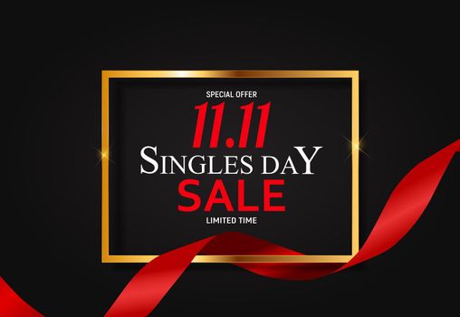 November 11 Singles Day Sale. Vector Illustration EPS10