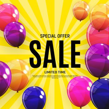 Abstract Designs Sale Banner Template. Vector Illustration EPS10