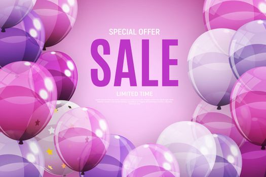 Abstract Designs Sale Banner Template. Vector Illustration EPS10