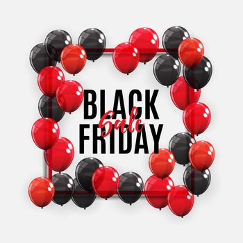 Black Friday Sale Banner Template. Vector Illustration EPS10