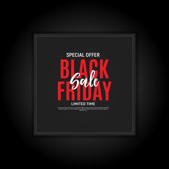 Black Friday Sale Banner Template. Vector Illustration EPS10