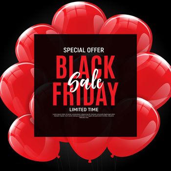 Black Friday Sale Banner Template. Vector Illustration