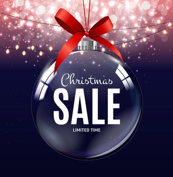 Christmas and New Year Sale Gift Voucher, Discount Coupon Template Vector Illustration EPS10