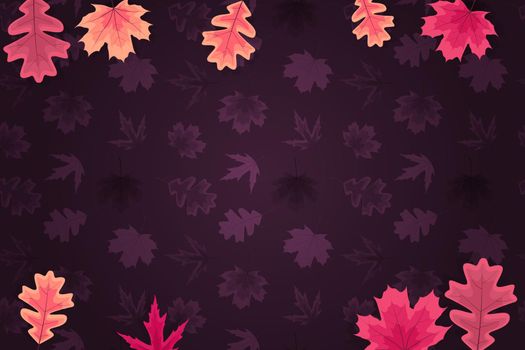 Autumn Natural Leaves Background. Vector Illustration EPS10