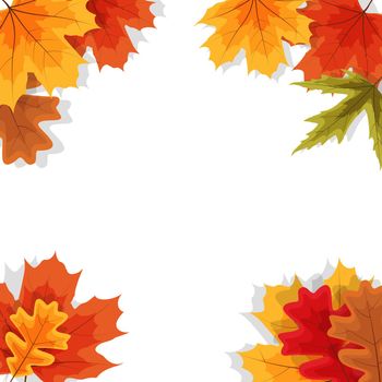 Autumn Natural Leaves Background. Vector Illustration EPS10