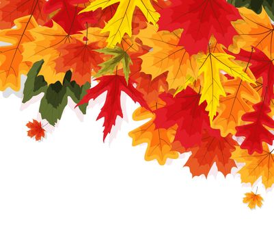 Autumn Natural Leaves Background. Vector Illustration EPS10