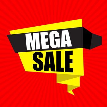 Abstract mega sale poster. Vector illustration EPS10