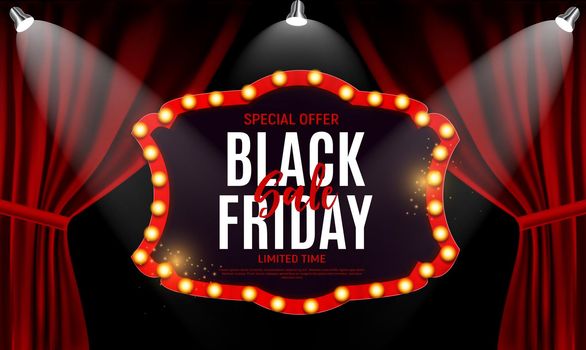 Black Friday Sale Banner Template. Vector Illustration EPS10