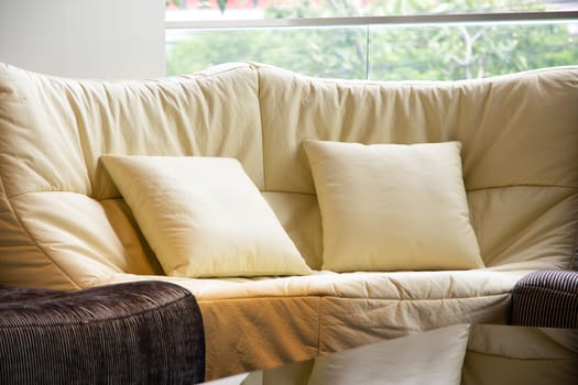 Soft cushion in sofa,living room