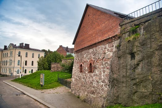 Pantsarlaks bastion medieval swedish fortress in Vyborg, Russia.