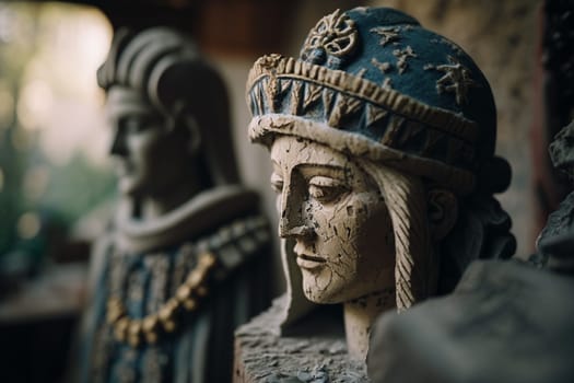 Culture of Ukraine, authenticity, uniqueness, independence and endurance. Local things, clothes, terrain. Yellow Ukrainian symbols, villages. High quality Generative AI .