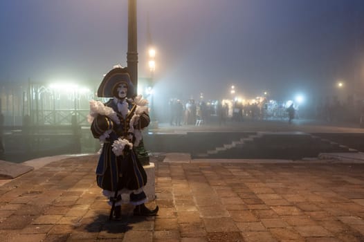 VENICE, ITALY - Febrary 17 2023: The masks of the Venice carnival 2023