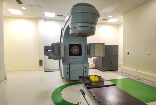 Medical advanced linear accelerator in oncological cancer therapy in a modern hospital.	
