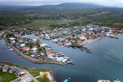 Aerial view of Chengene Skele - Fishing Village near the city of Burgas, Bulgaria