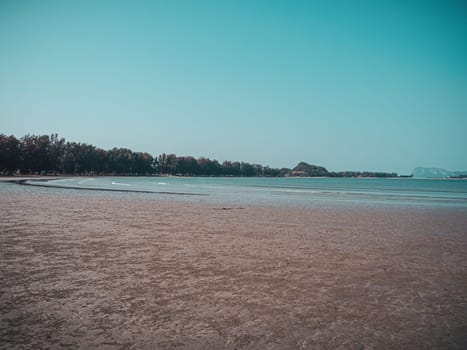 horizon scenics Calm sea blue water ocean  blue sky nature background