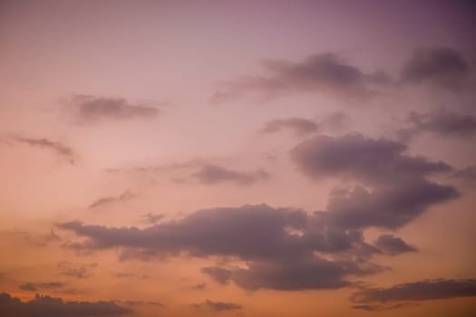 sunrise or sunset sky with gentle colorful clouds Orange And Yellow Colors Sunset