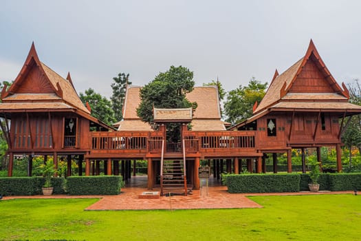 old-fashioned Thai traditional  houses in Ayutthaya Thailand