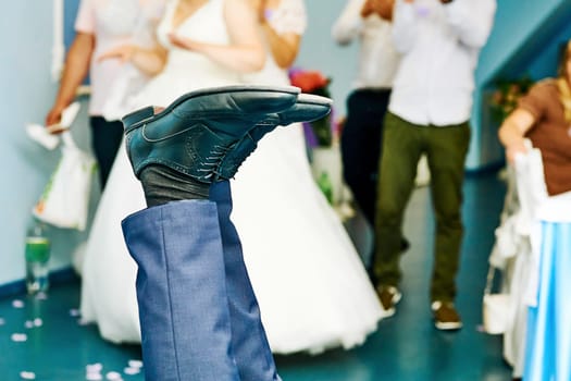 a marriage ceremony, especially considered as including the associated celebrations.