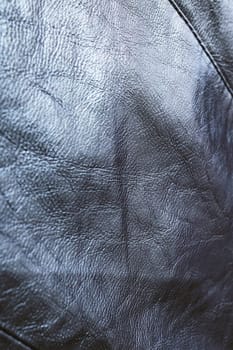 A black leather product closeup, abstract background