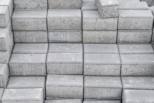 concrete blocks for the construction of sidewalks and roads.