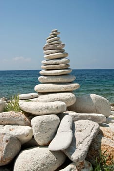 Balance stone in blue. High quality photo