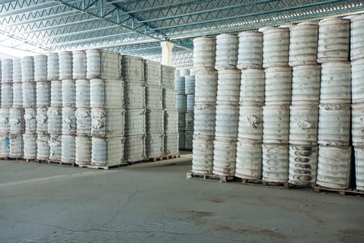 Store cotton bales. High quality photo