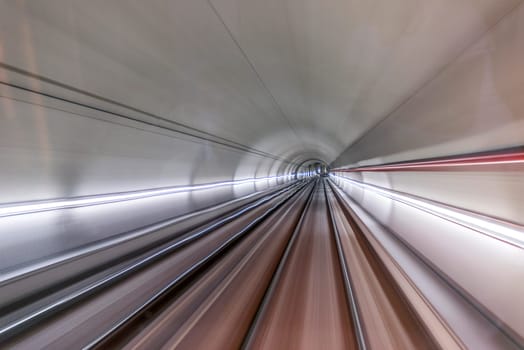 Real tunnel with high speed. High quality photo