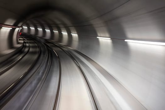 Real tunnel with high speed. High quality photo