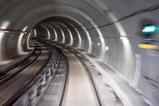 Real tunnel with high speed. High quality photo