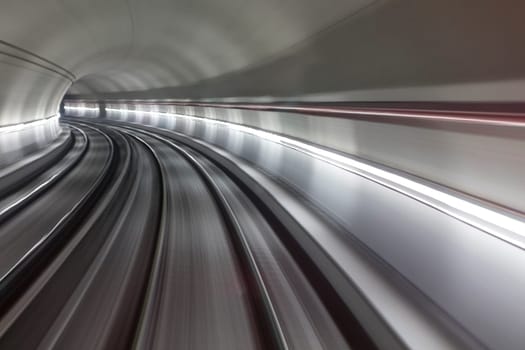 Real tunnel with high speed. High quality photo