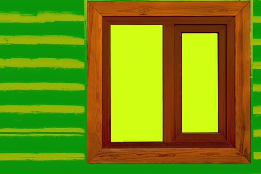 an opening in the wall of a building or vehicle that is fitted with glass or other transparent material in a frame.