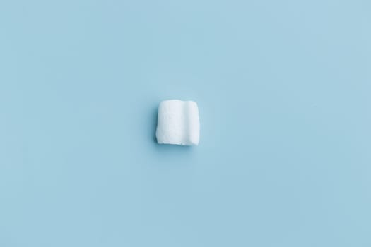 Styrofoam granules for filling boxe - reliable protective packaging solution, environmental friendly, fireproof and durable, shock-absorbing filler. Banner on a blue background with copyspace