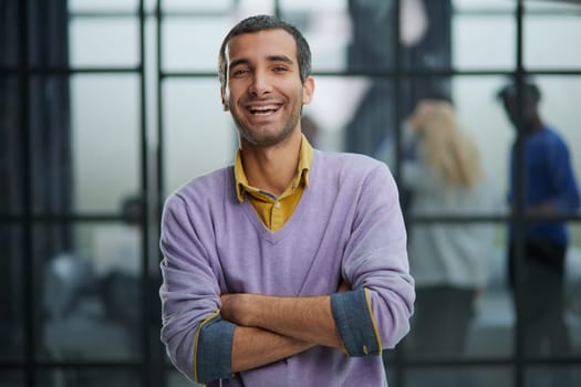 portrait of a young casual man in casual clothes